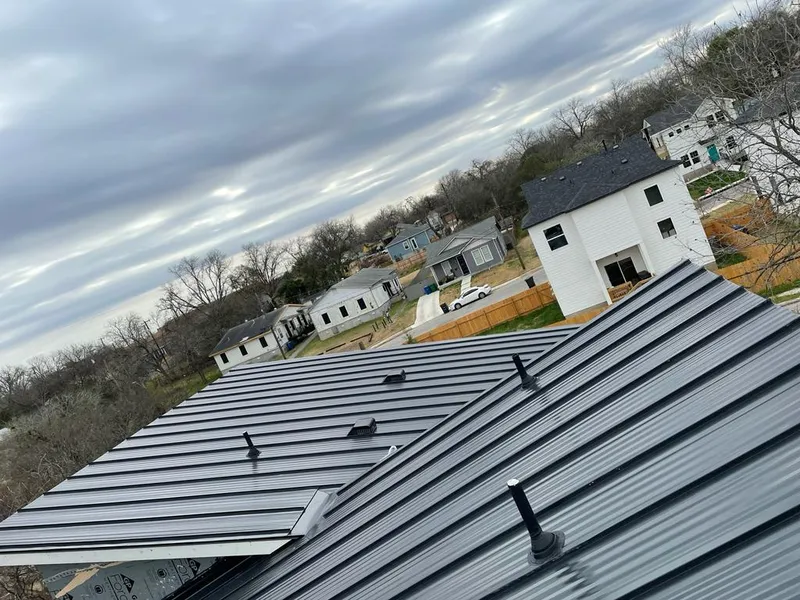Standing seam metal roof panels with vents for Skylight Repair in La Plata